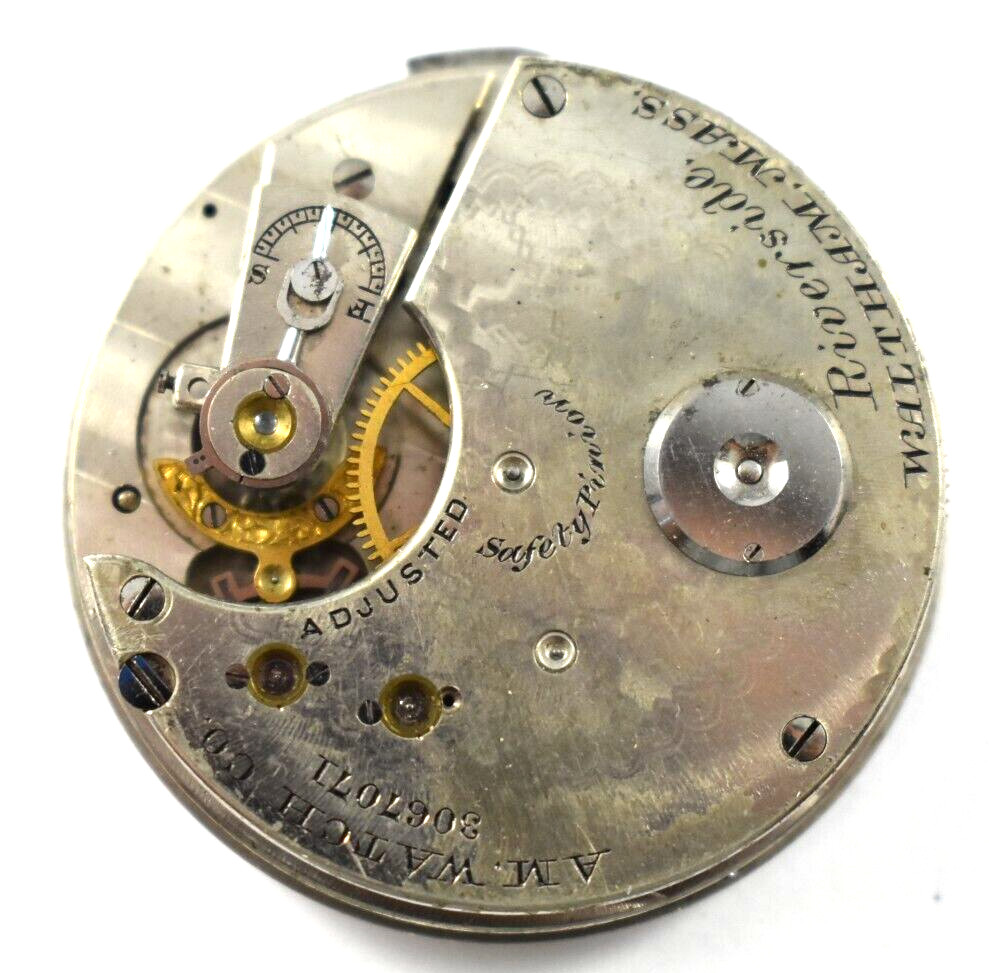 Vintage Waltham Riverside 14s 13J OF Incomplete Pocket Watch Movement lot.fc