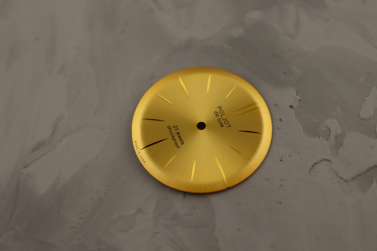 Dial for vintage Watch Poljot de Luxe, Luch. 23 jewels, wristwatches Soviet