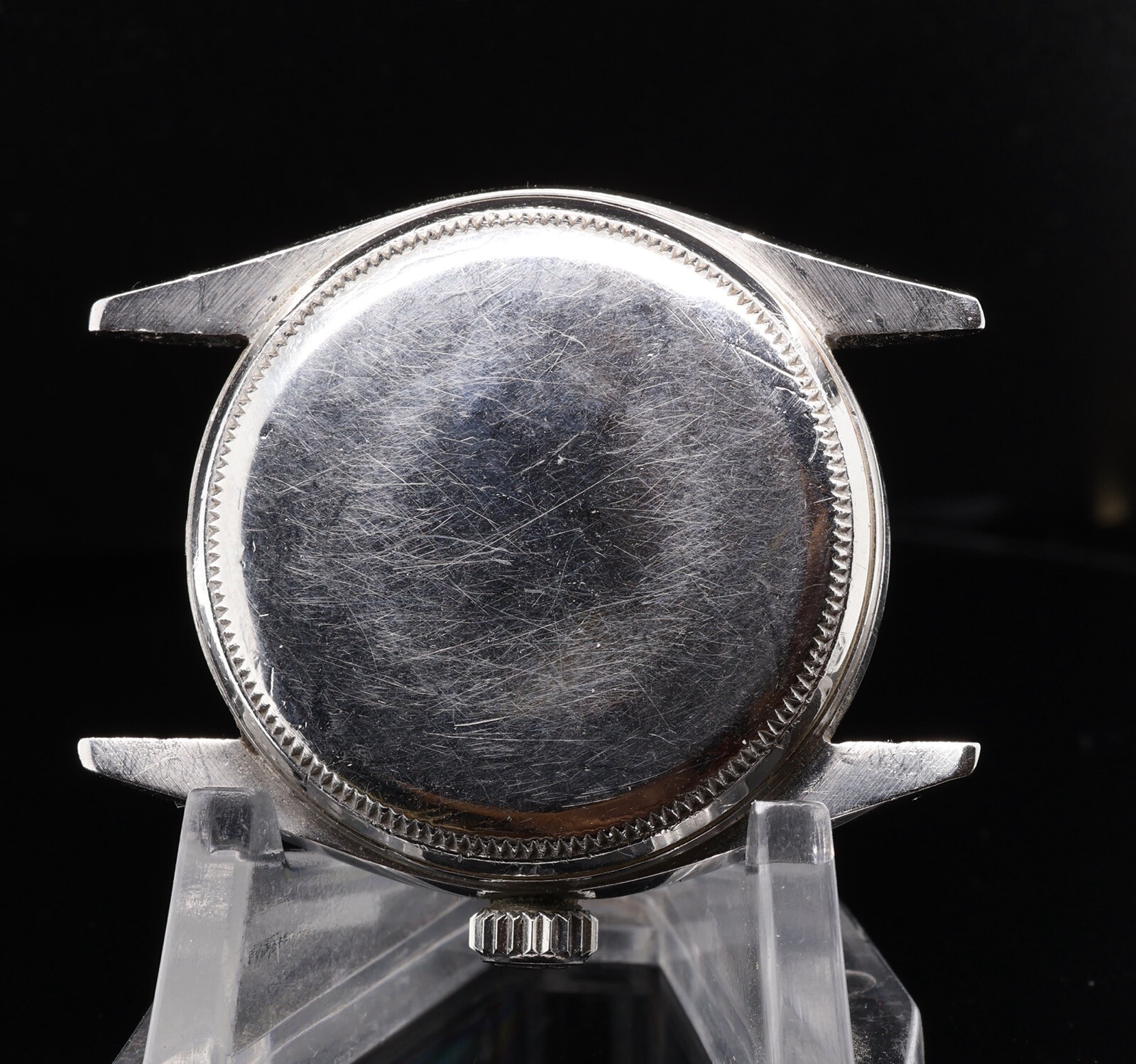 Vintage 1956 Rolex Oyster Ref 6530 Steel Watch Case, Crown Stem & Back