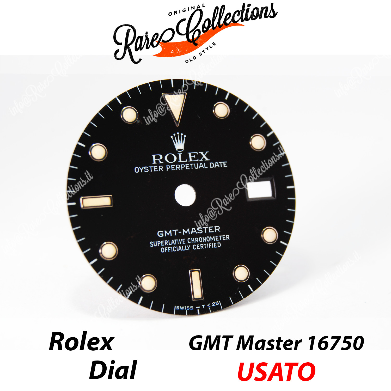 Rolex Dial 16750 Used Black GMT-Master Dial Tritium