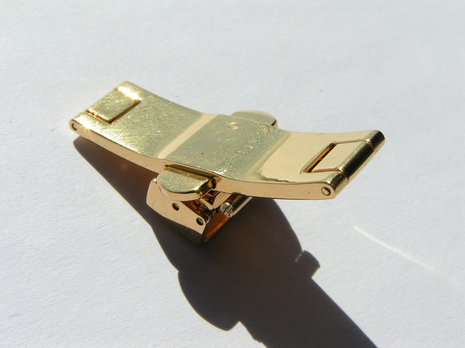 Maurice Lacroix Deployment Clasp buckle 12mm Steel Gold plated NOS I530