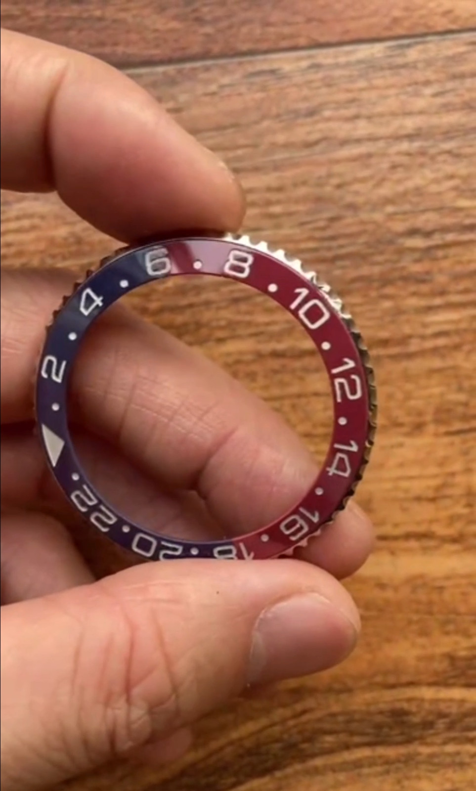 Custom Made Watch Bezel And Insert Fits Rolex GMT Master II Pepsi 116710 126710