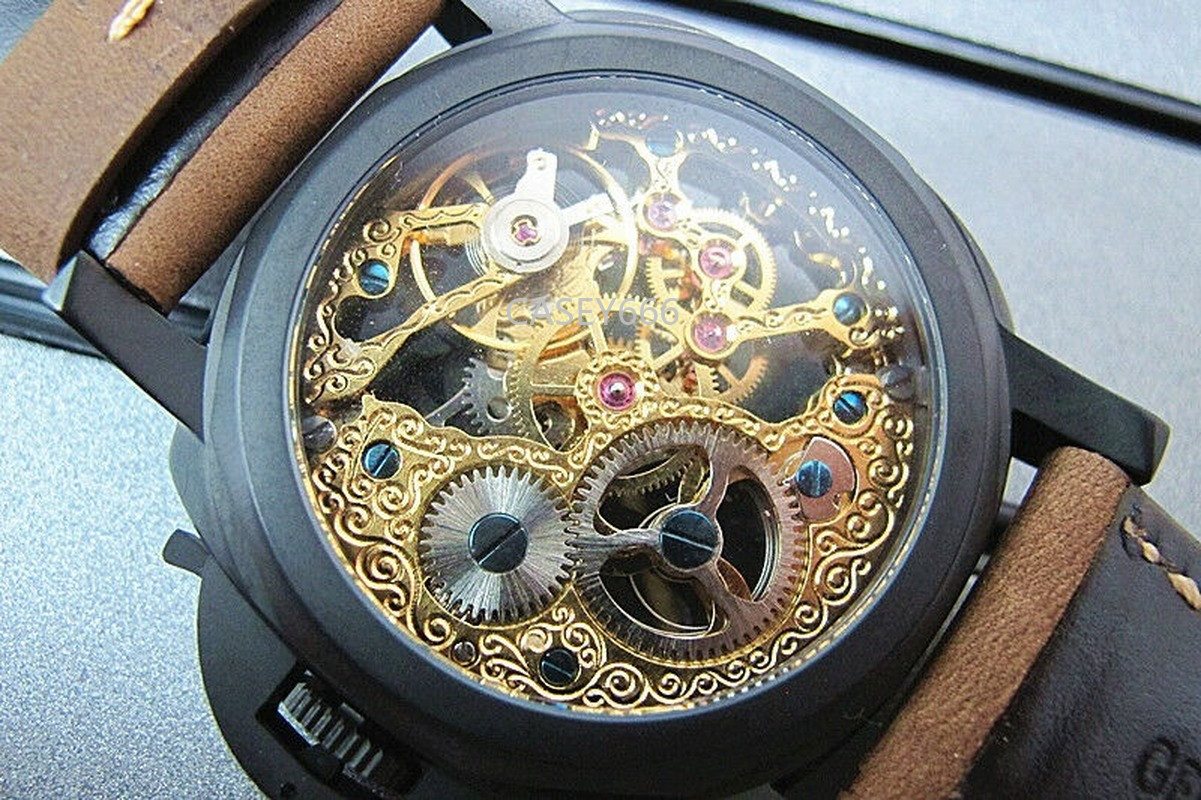 17 Jewels Yellow Golden Hollow eta 6497 Hand Winding Movement for Parnis Wrist