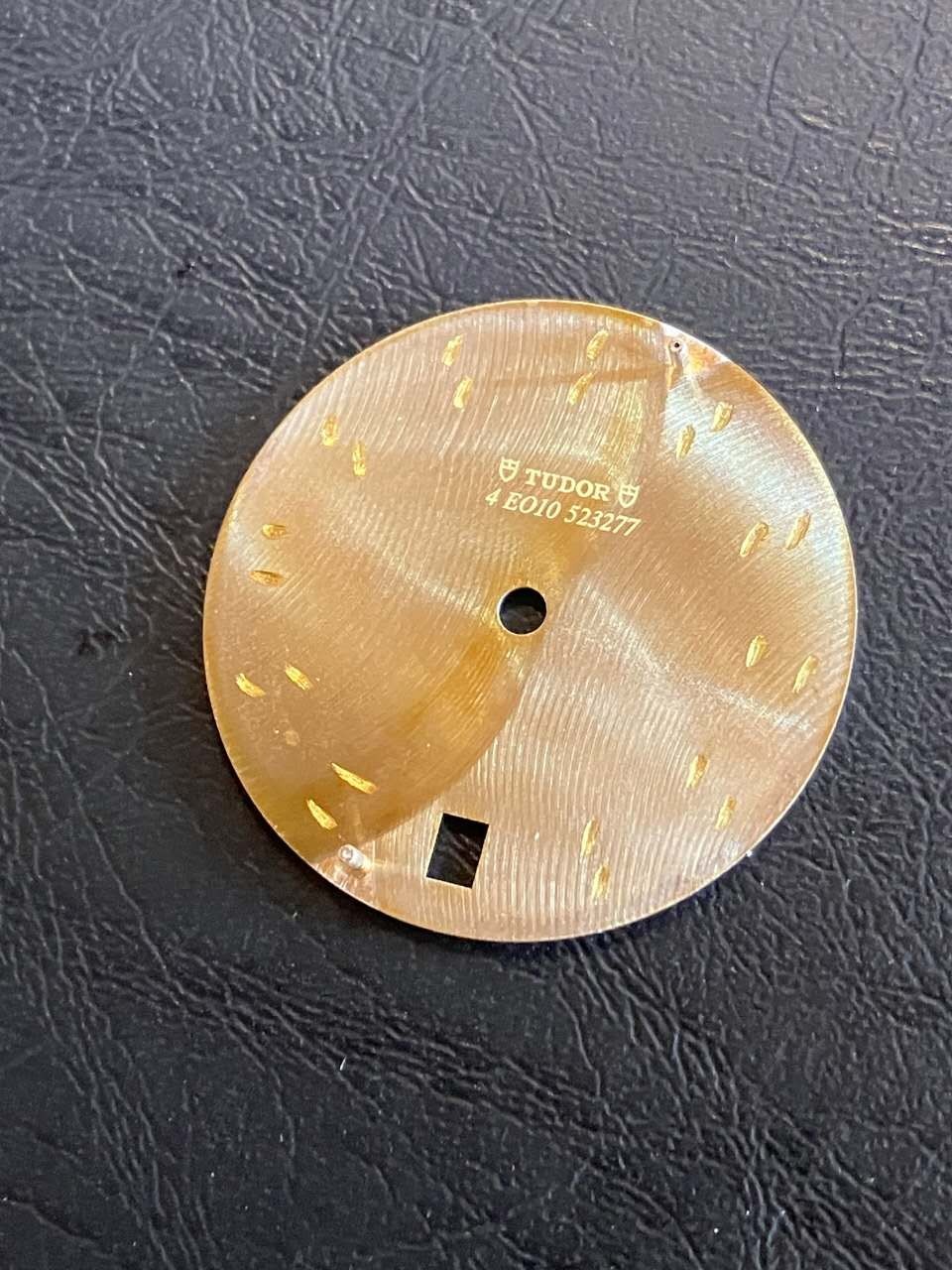 Authentic Tudor 74033 Oyster Prince Date Linen Dial w/ Gold Hour Markers