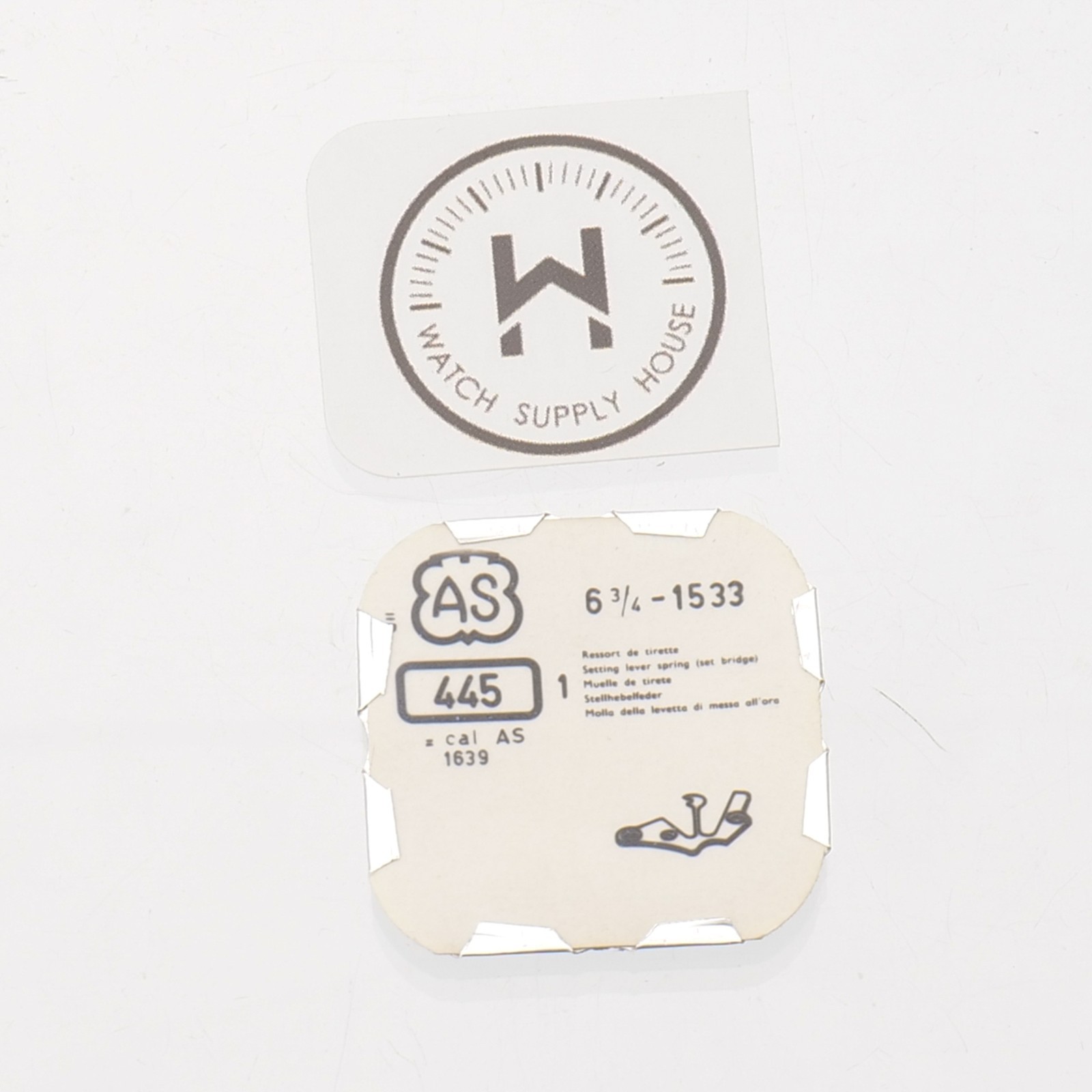 AS 1533, 1639 Watch Setting Lever Spring Set Bridge Watchmakers (C19R2)
