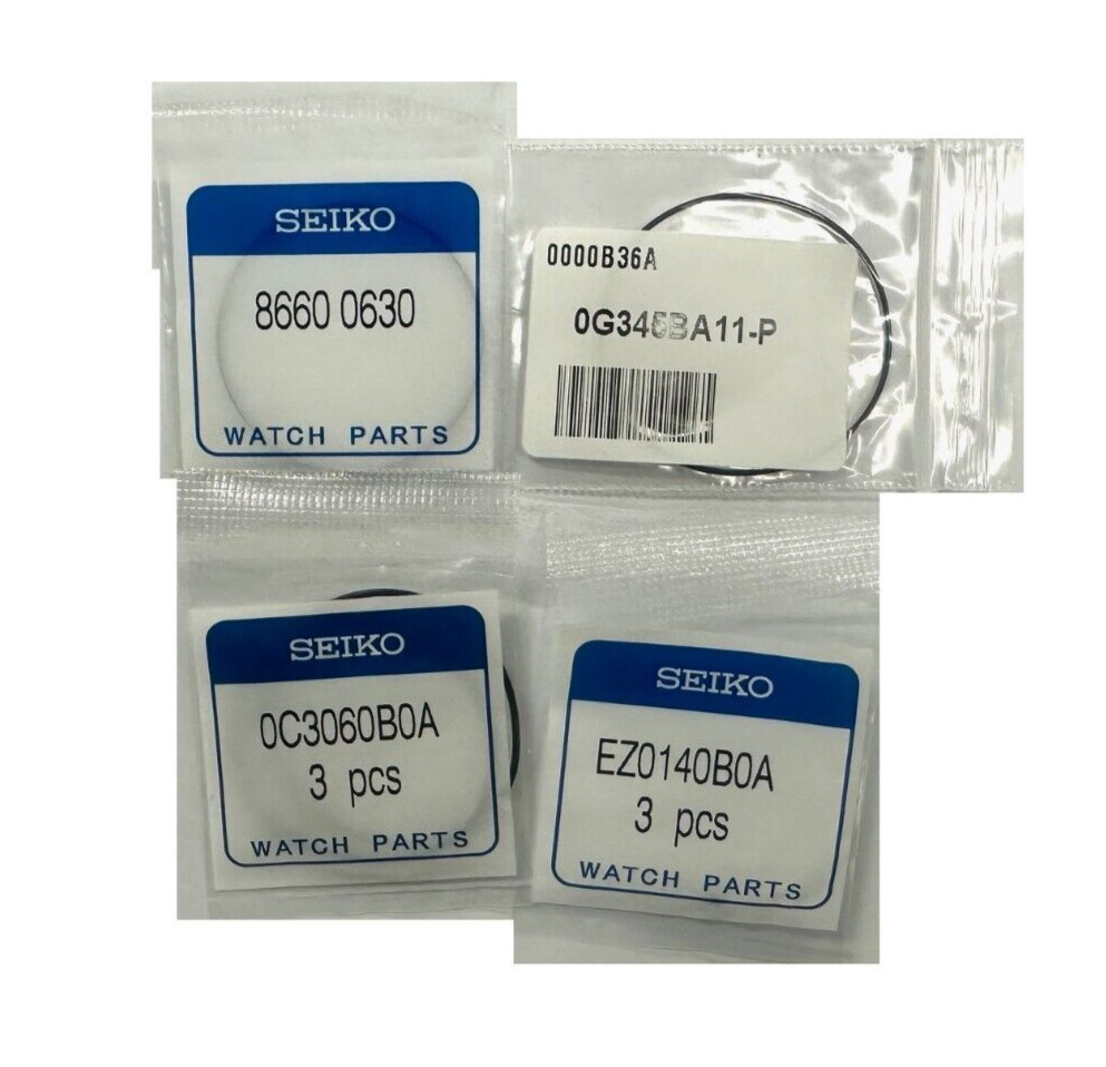 SEIKO SKX173/ SKX175/ SKXA35 (BEZEL-GLASS-CASE BACK-CROWN/STEM) 4PC GASKET SET
