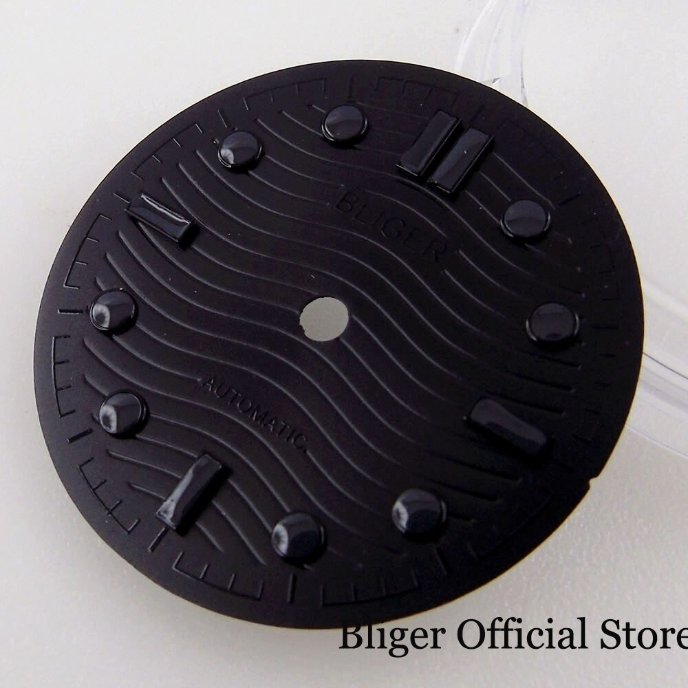 BLIGER 007 fit NH35A MIYOTA 8215 821A DG MINGZHU 2813 31mm Black Watch Dial