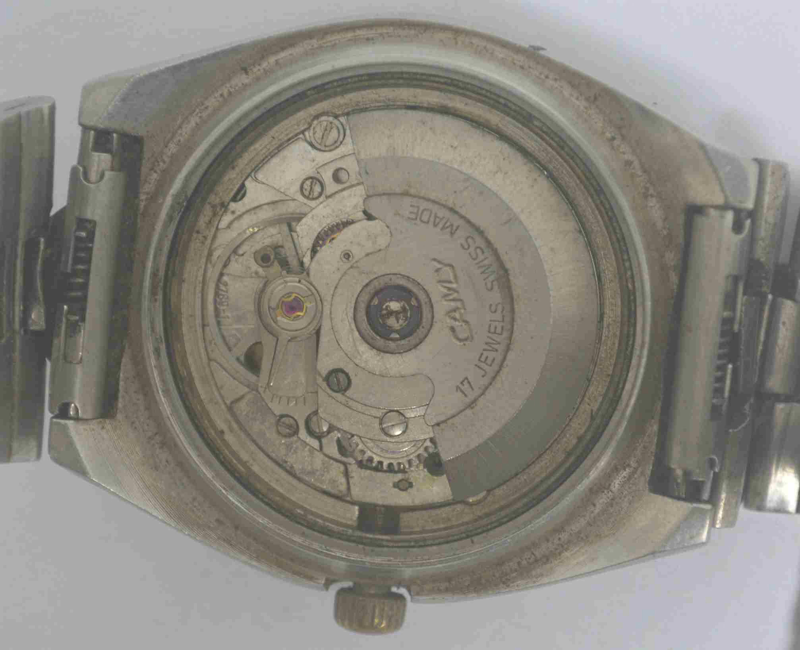 Vintage CAMY GENEVE Steel Wristwatch. Ref: 7638, Cal: ETA-2789-1. For Repairs