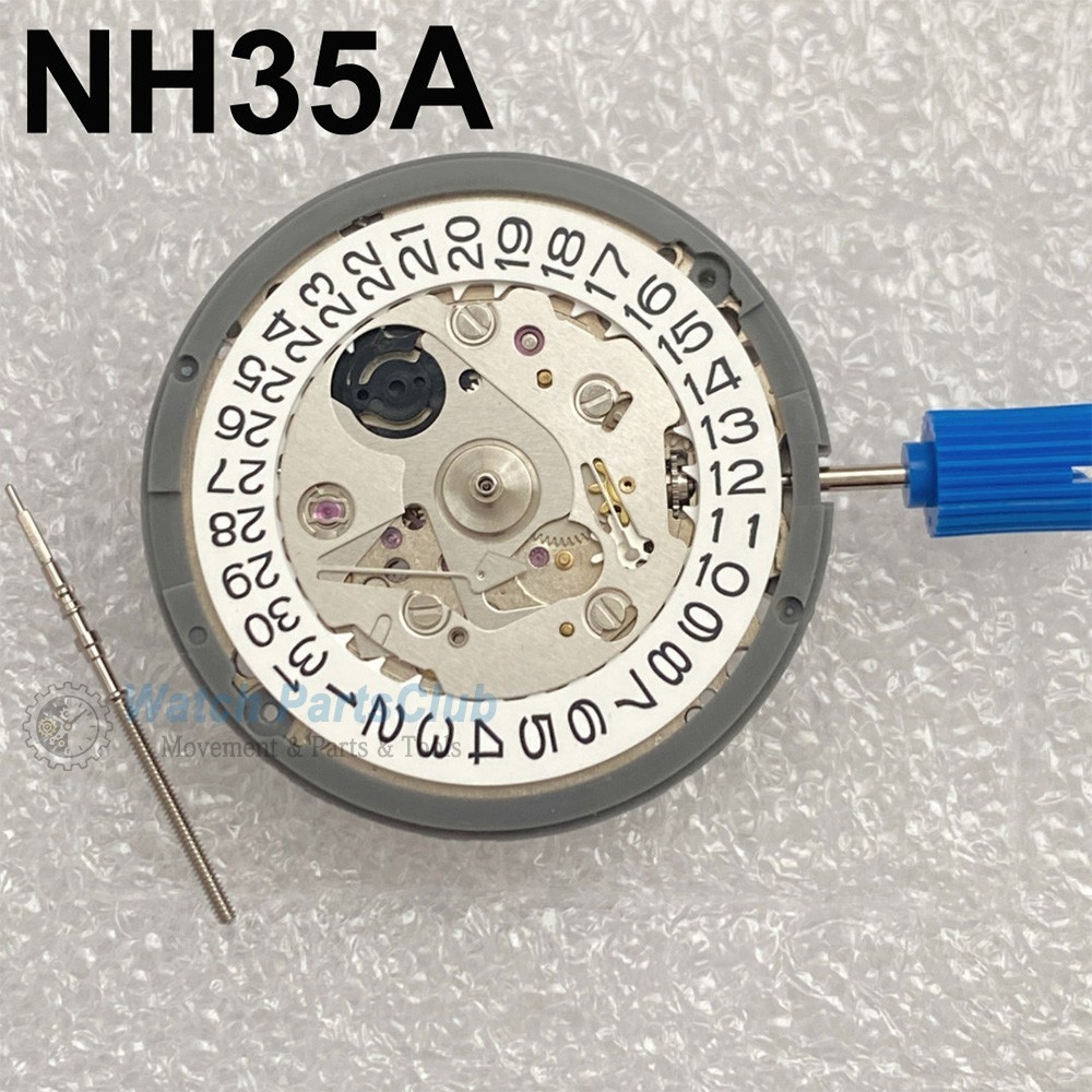 NEW Japan Made NH35 NH35A Automatic Watch Movement Date at 3 White Date Disc