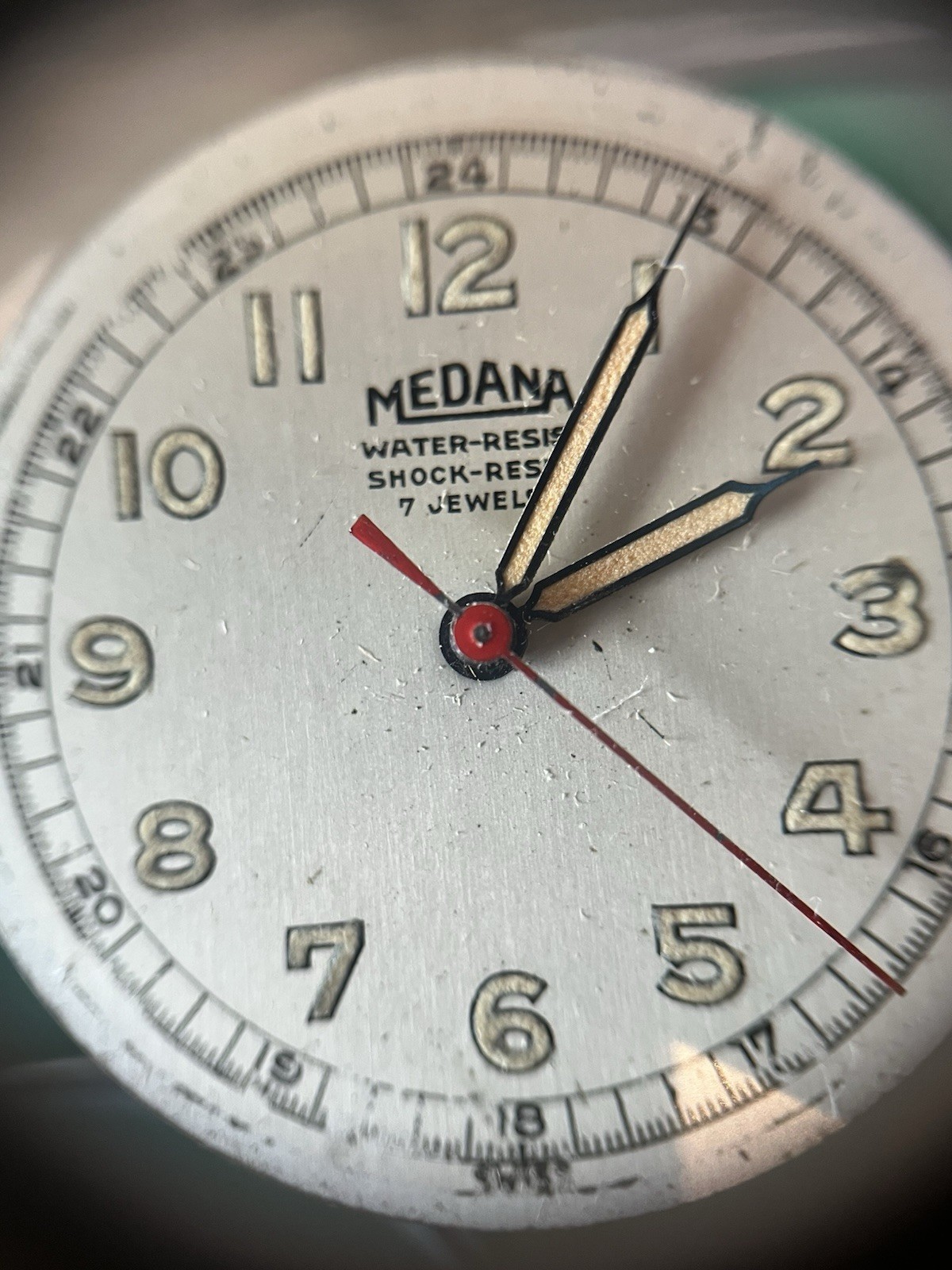 NOS Balance MST 377 Watch Movement Medana Great Condition Dial And Hands