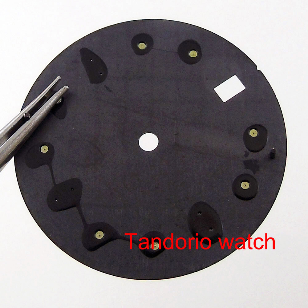 29mm Black Blue Green Pink Purple Watch Dial Luminous Fit NH35 Movement