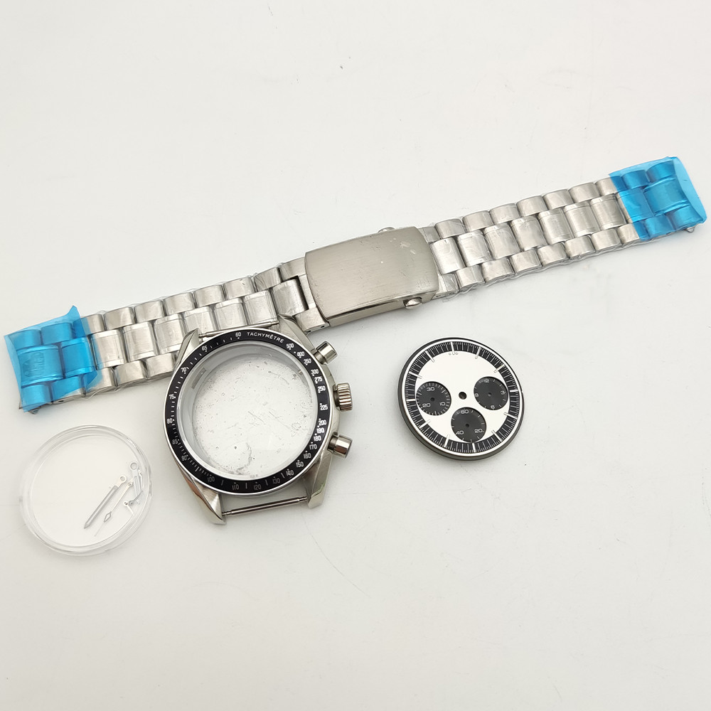 40mm Stainless steel Watch Case Set Multi-functional Timing for VK63 Movement