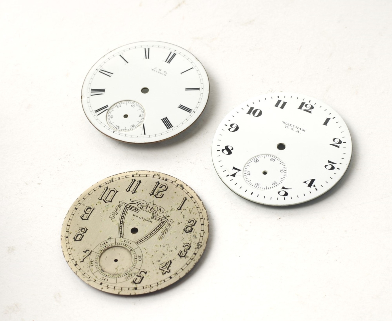 Waltham Pocket Watch Porcelain/Steel Dials-AA-108