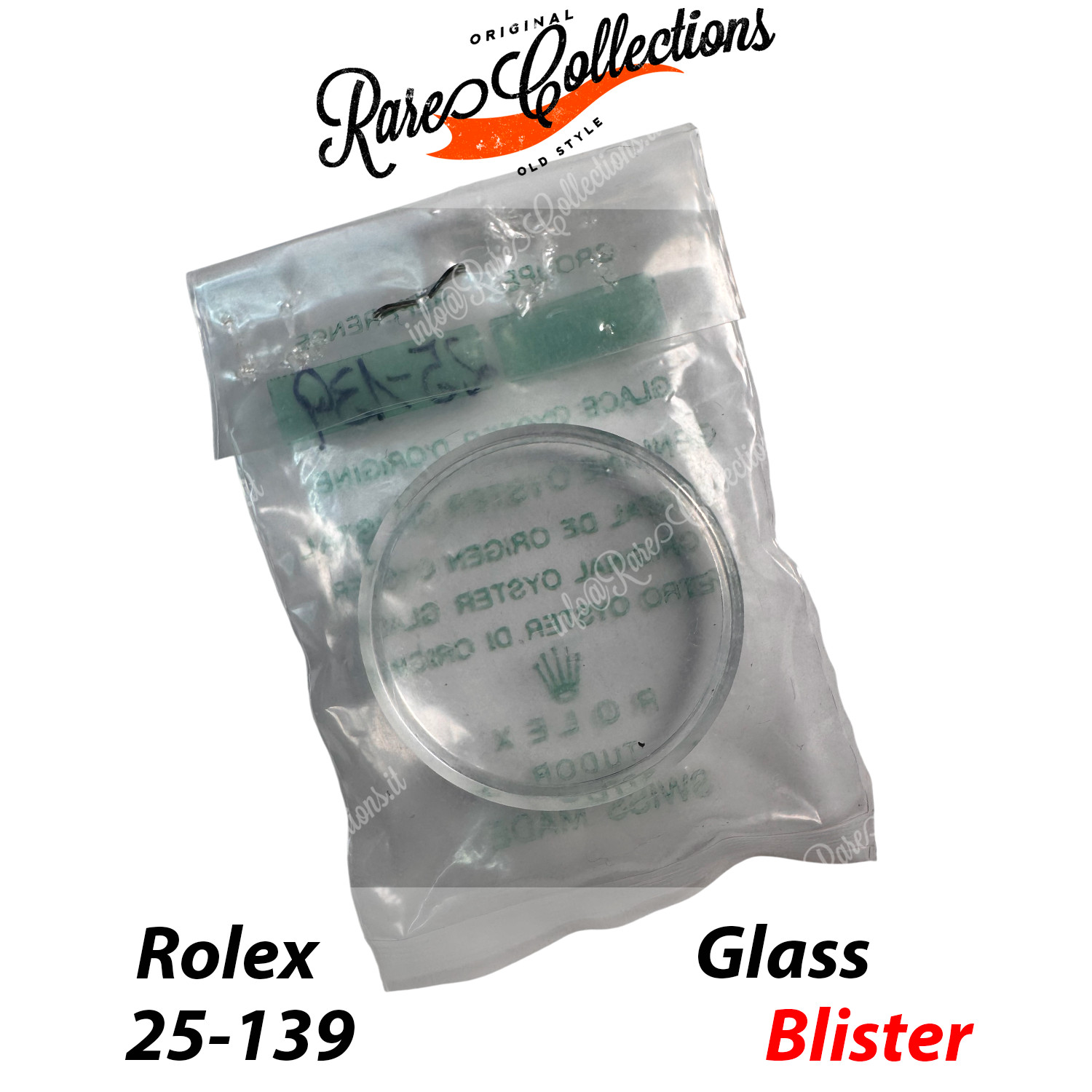 New NOS Blister Plastic Glass for Rolex (code 25-139) Plexy Glass X1