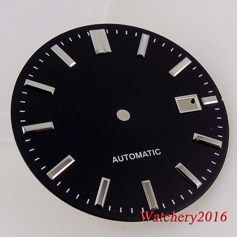 Tandorio 33.5MM Sky Blue Folds Watch Dial Date Window Fit NH35 NH36 Automatic