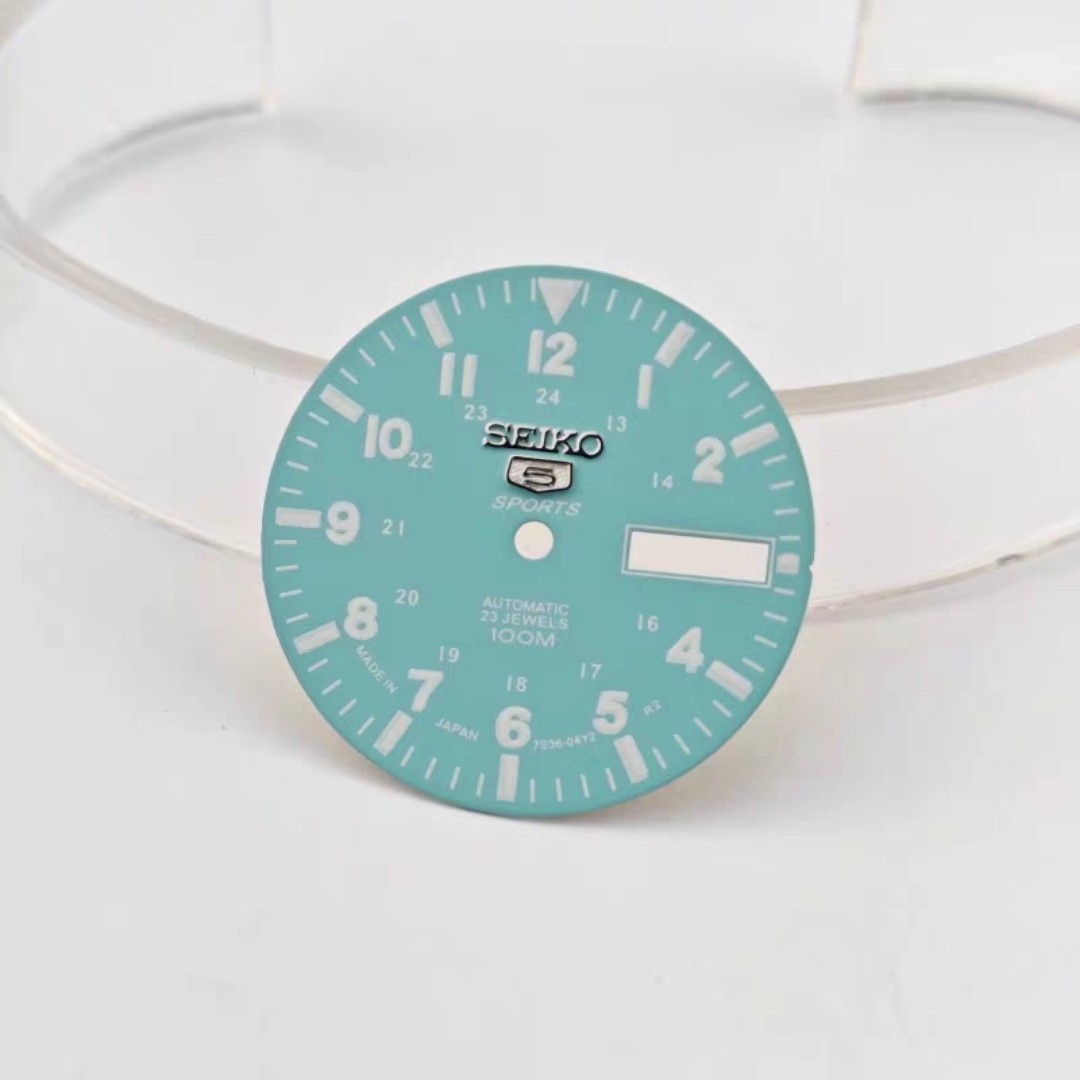 28.5mm C3 Green Luminous Watch Dial Face for NH36A Automatic Mechanical Movement