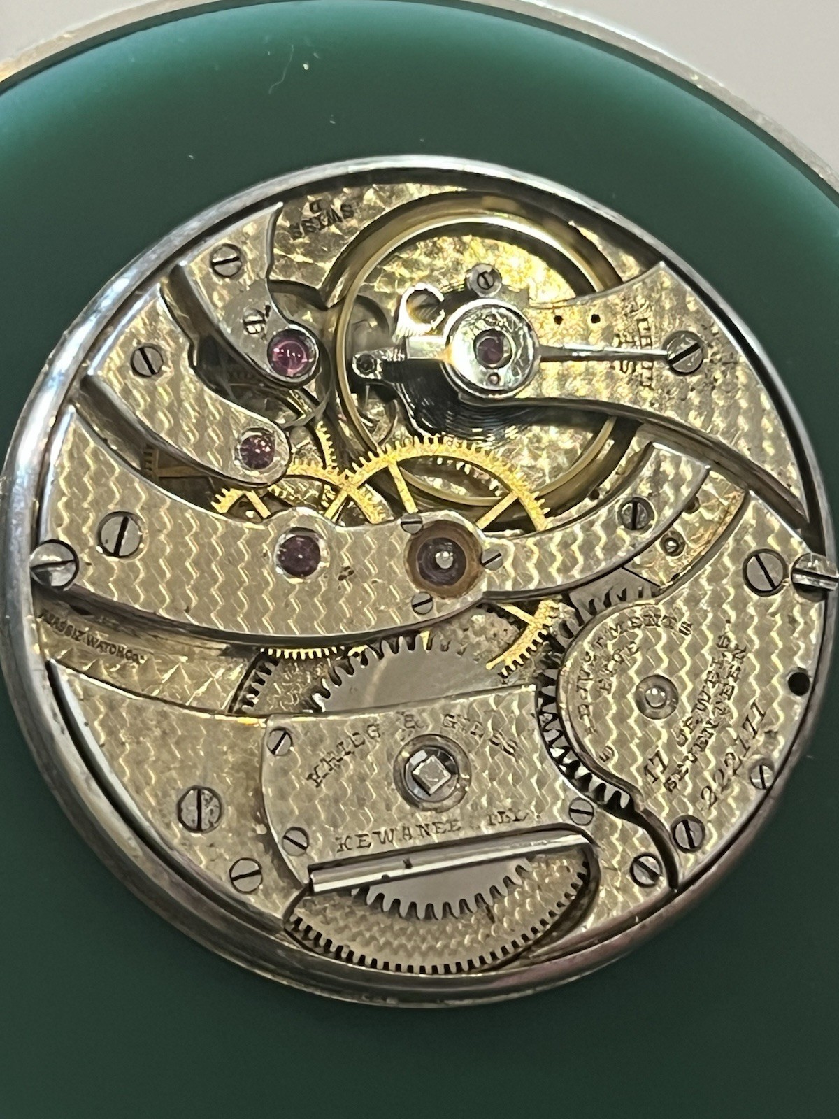 Beautifully Finished RUNNING Agassiz 12s Private Label Pocket Watch Movement 17j