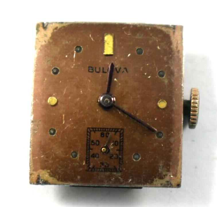 Vintage Bulova Manual Wind 17J 8AE Wrist Watch Movement lot.fl