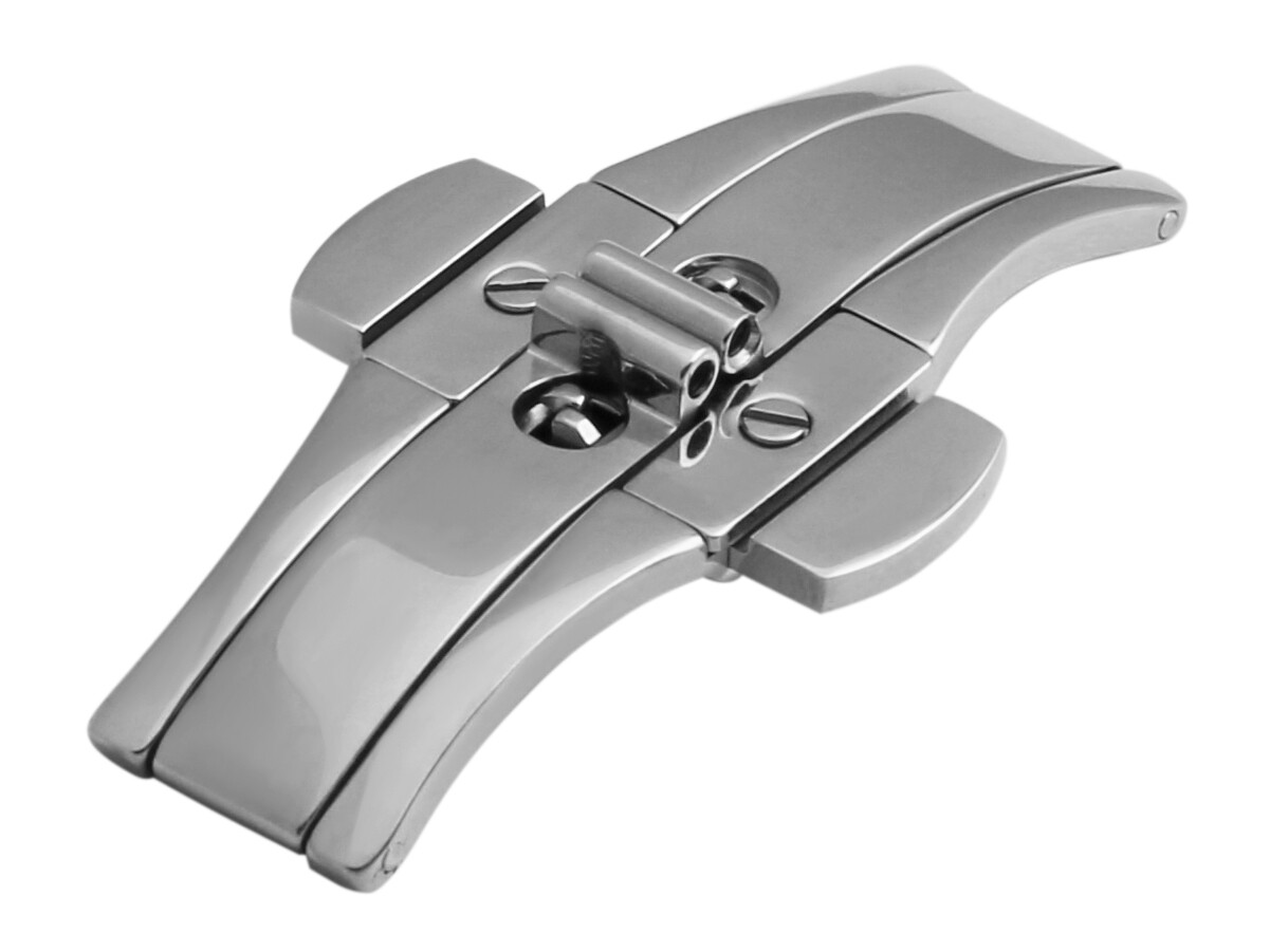 For AR1400 EMPORIO ARMANI Steel Silver 22mm Clasp Buckle Watch Strap Band