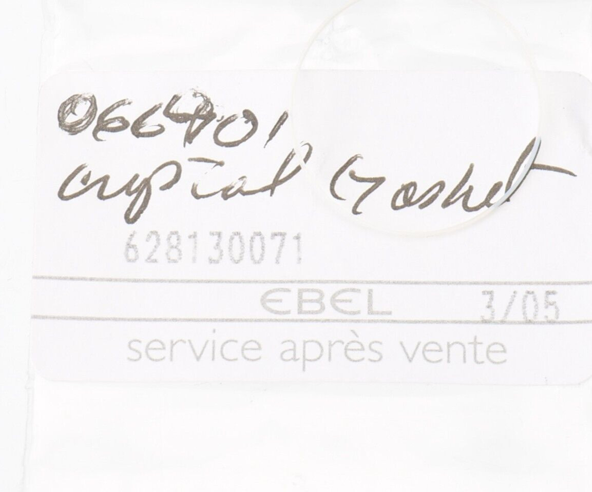Genuine EBEL Crystal Gasket for 066401 Part 628130071 New Old Stock Watchmakers