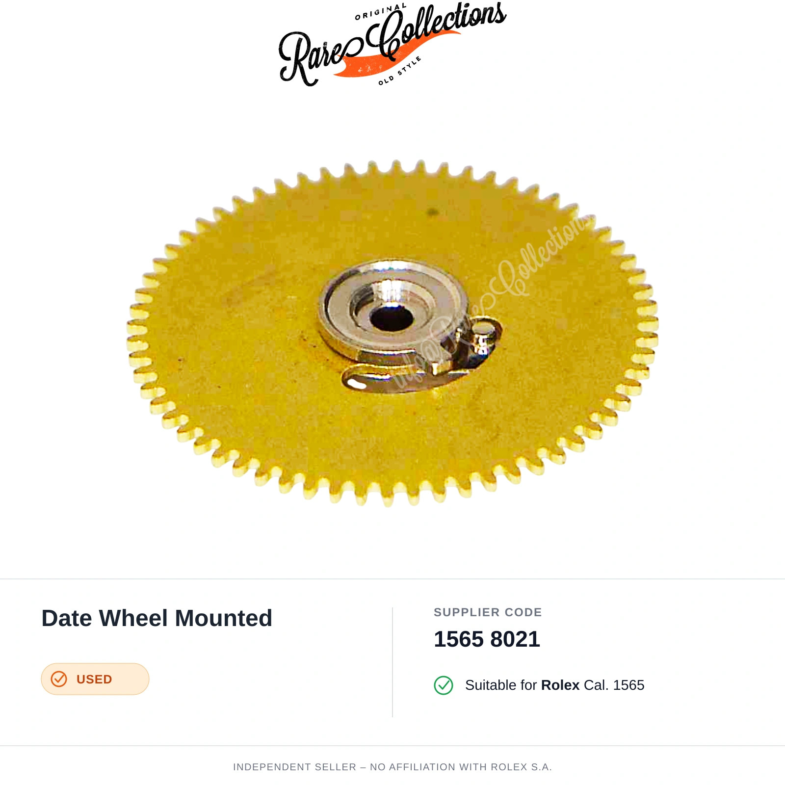 Date Wheel Mounted for Rolex (cod. 1565 8021) — Used Good Condition