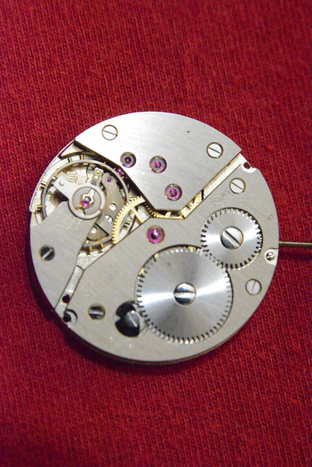 Pin balance chrome UNITAS 6498 17 jewels Swiss watch movement Incabloc UNBRANDED