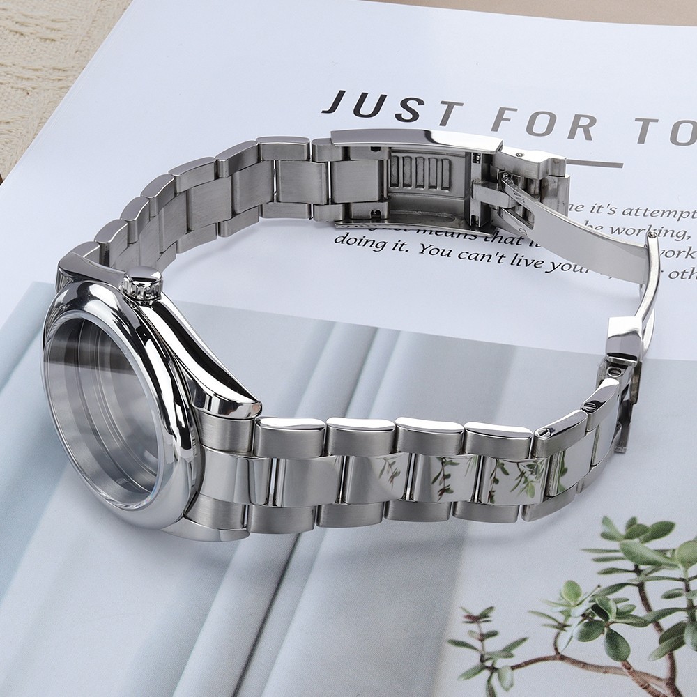 FEIYASHI STEEL Oyster Polished 36mm/39mm Watch Case For Seiko NH35 36 Miyota8215
