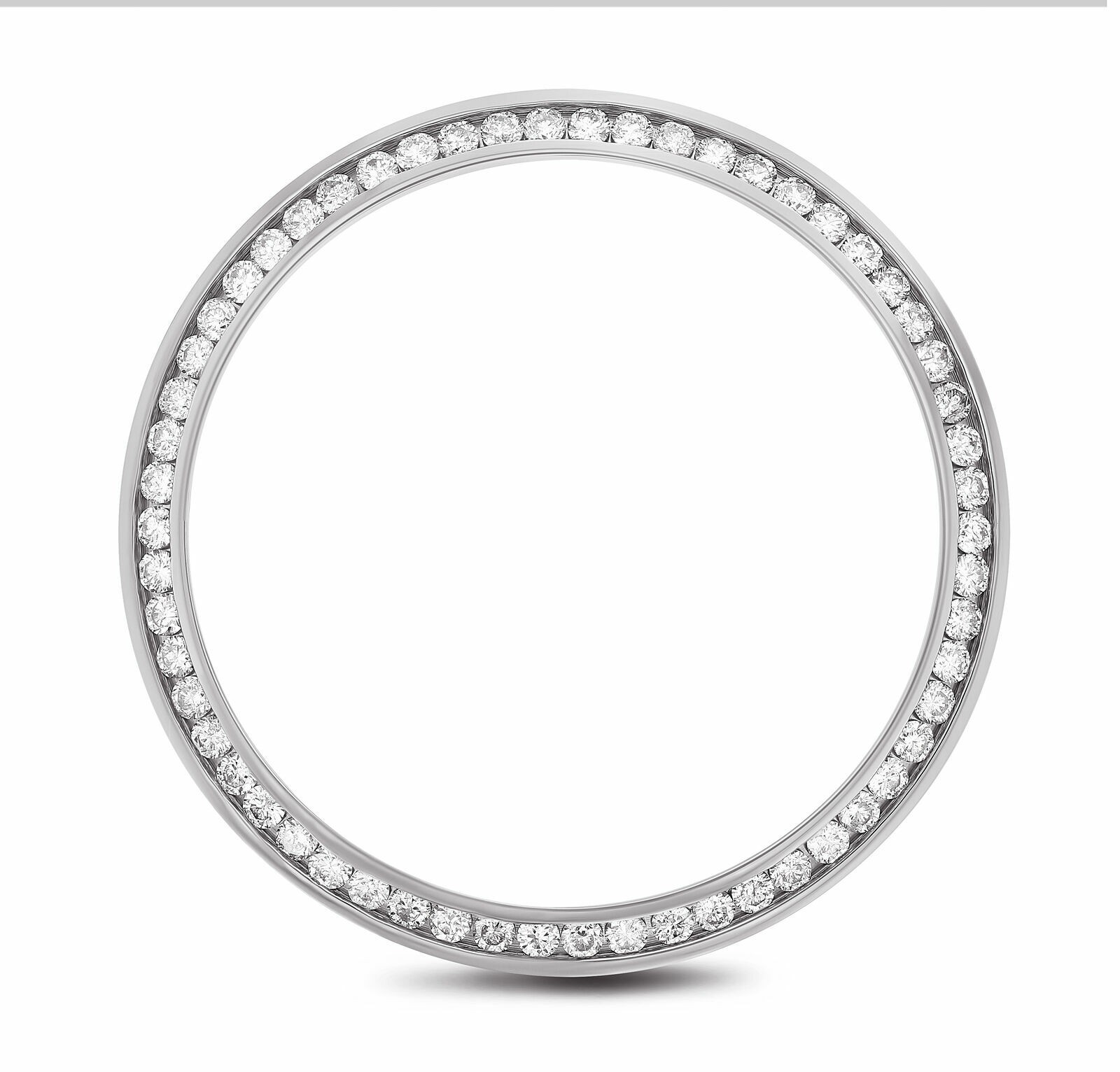 36MM CHANNEL SET NATURAL DIAMOND BEZEL 18KW FOR ROLEX DATEJUST 16200 16220 16234
