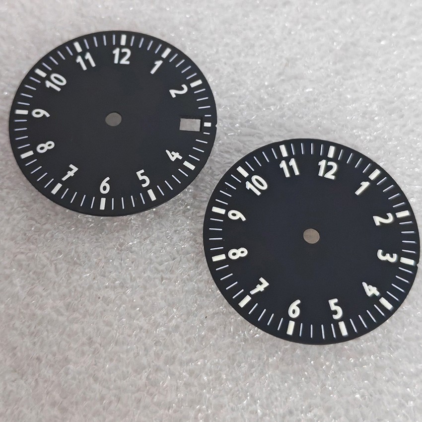 28.5mm Single / No Calendar Watch Dial Green Luminous for NH35/36/4R/7S Movement