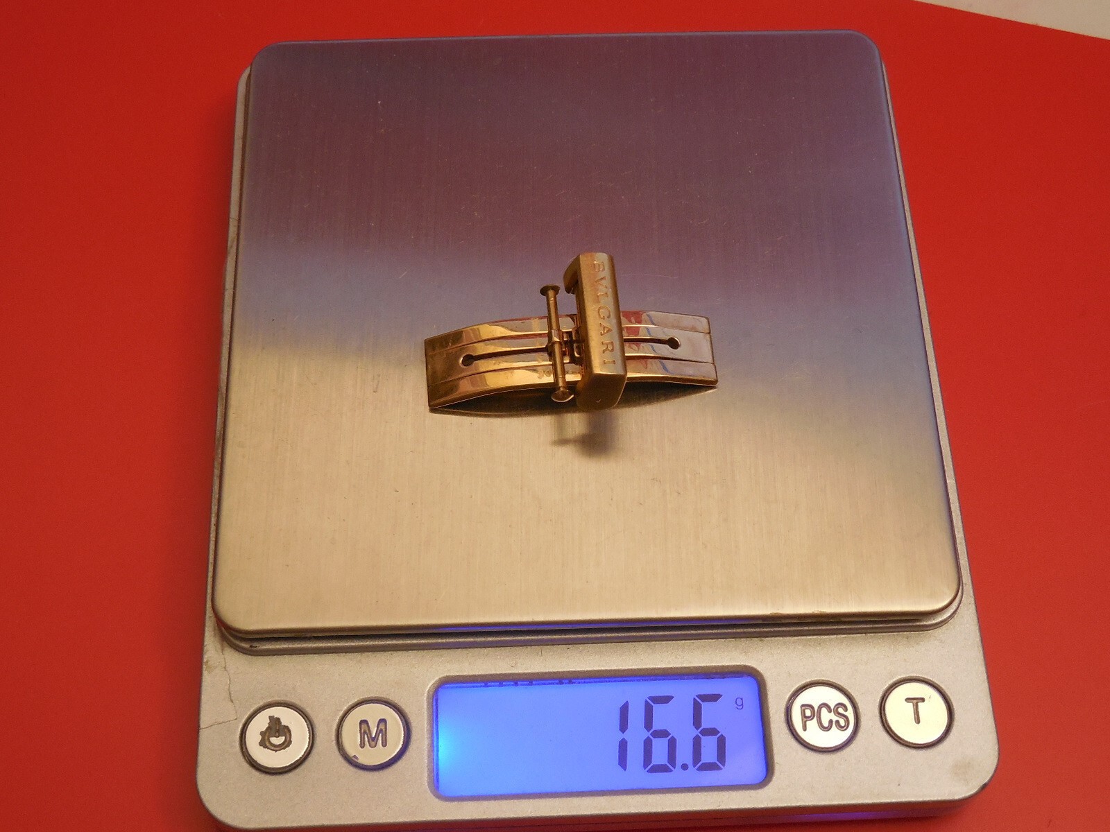 BVLGARI SOLID 18K GOLD 16MM / 20MM DEPLOYMENT CLASP BUCKLE STRAP BAND BRACELET