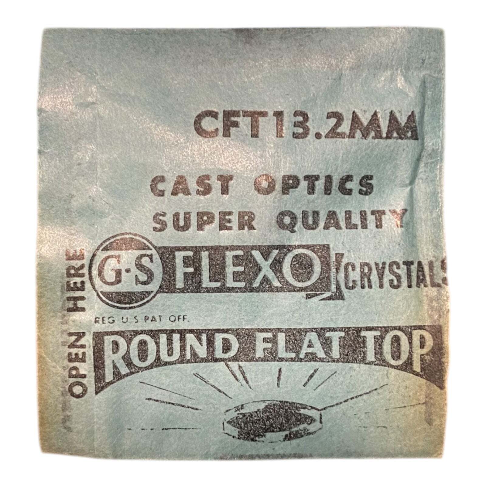 Germanow-Simon Mach (GS) CFT13.2MM Watch Crystal 13.2mm NOS Part Flexo