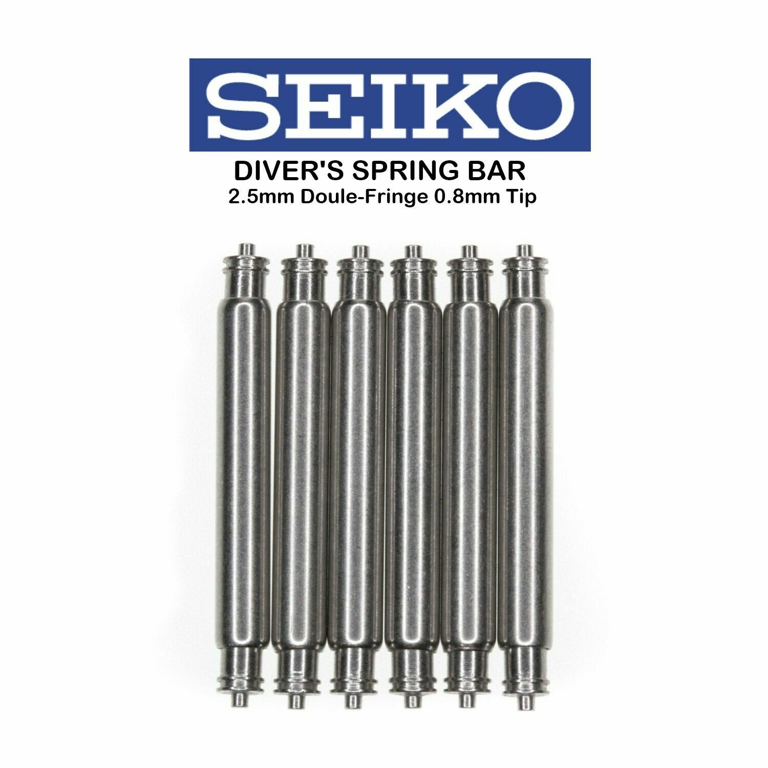 6 PC 22mm FAT Spring Bar 2.5mm Dia. 6105 6309 7002 SKX007 SKX779 81 Seiko Diver