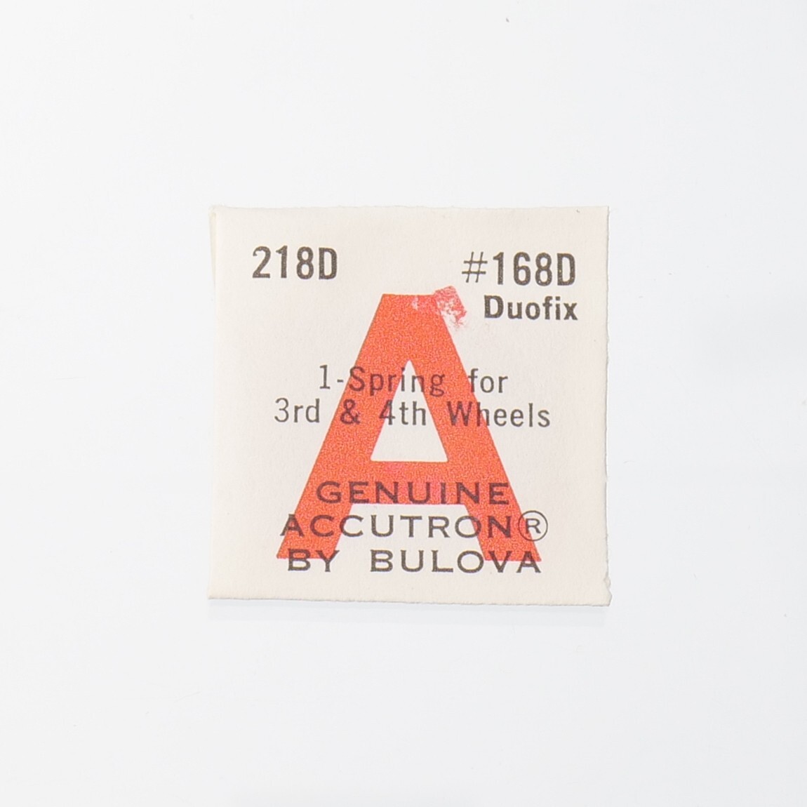 NOS Accutron By Bulova 218D Part #168D Duofix Spring For Third & Fourth (C5D3)