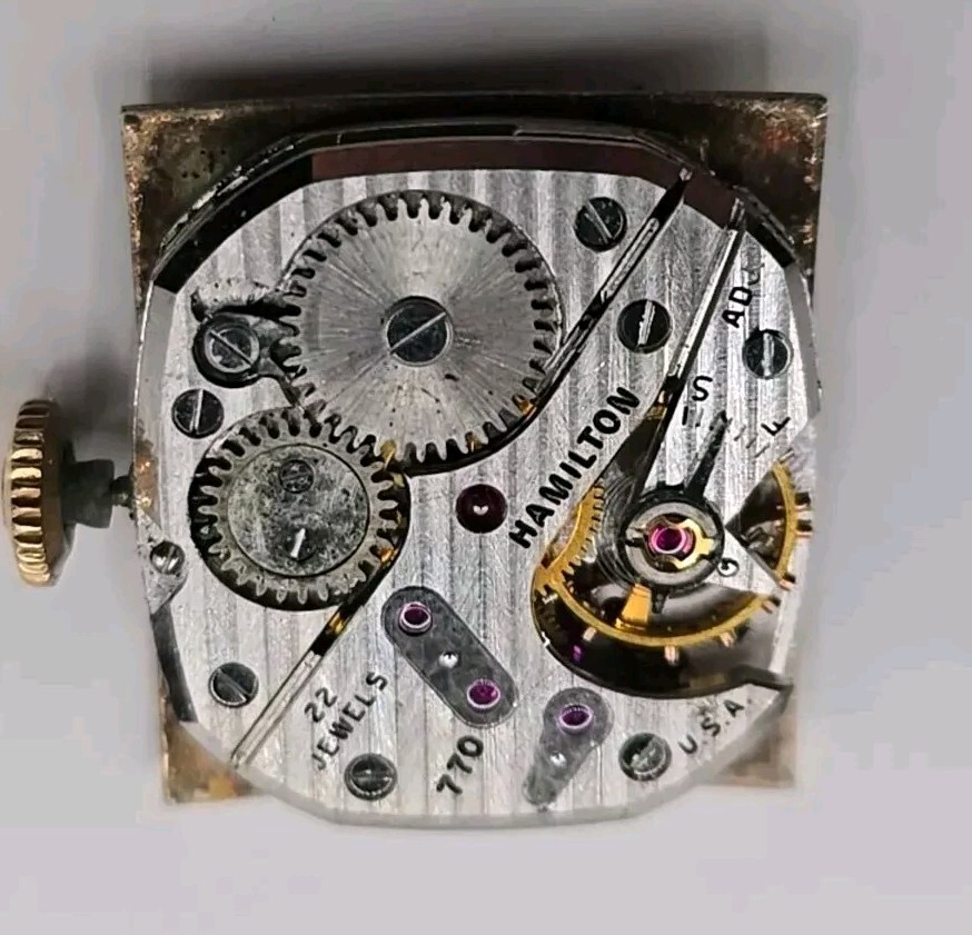 Hamilton 770 Mens Masterpiece Watch Movement Running For Repairs