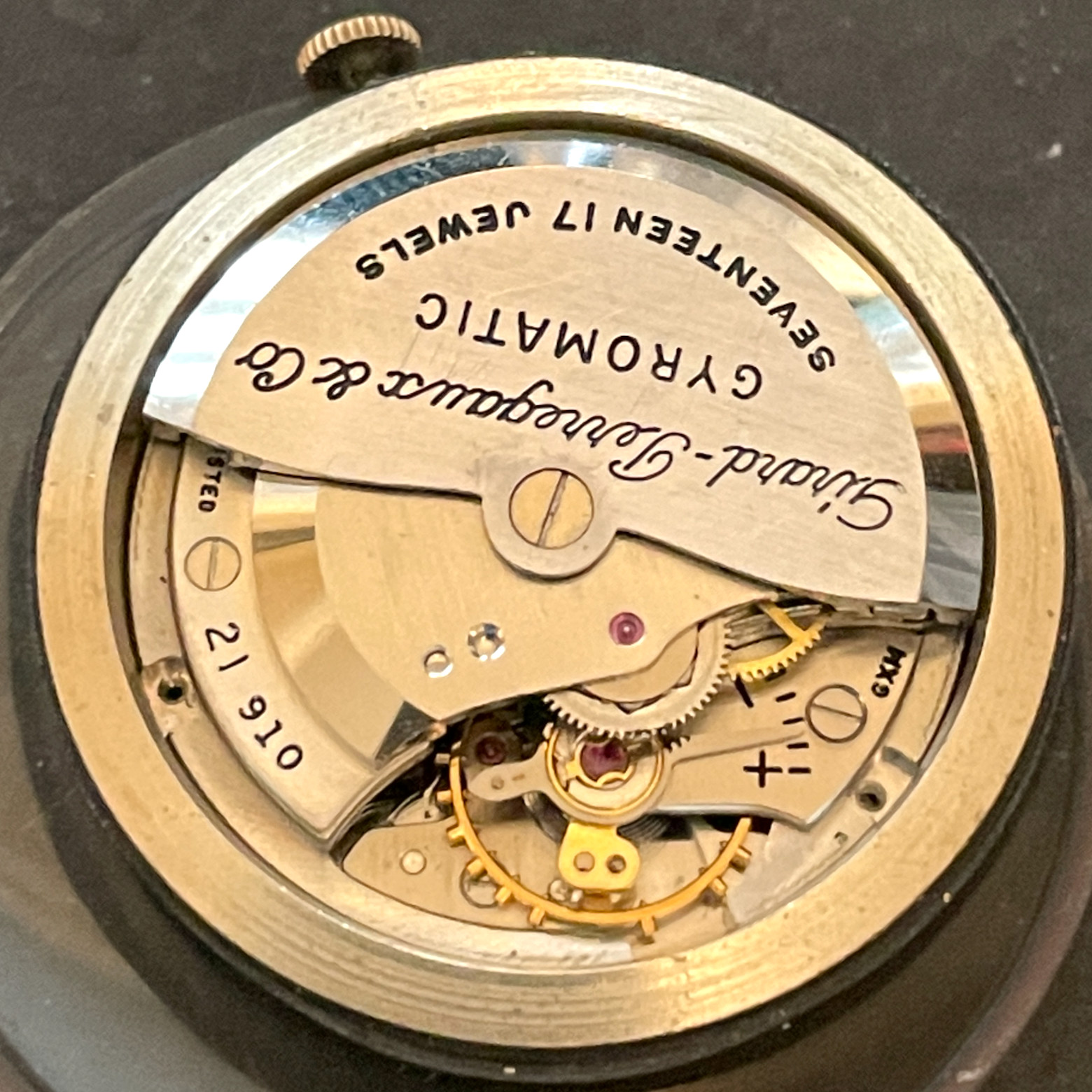 Vintage GirardPerregaux Gyromatic Mens Automatic Watch Movement Ticks 17 G2U