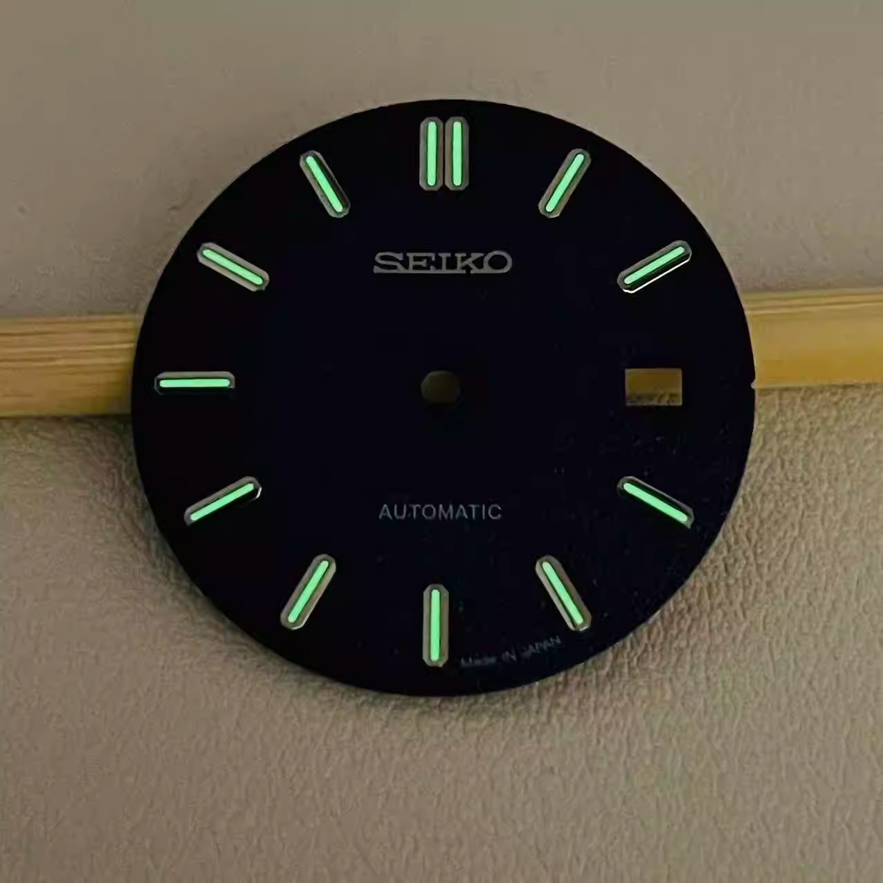 For Seiko 31mm Watch Dial Green Luminous Fit NH35 NH36 Movement Watches Parts