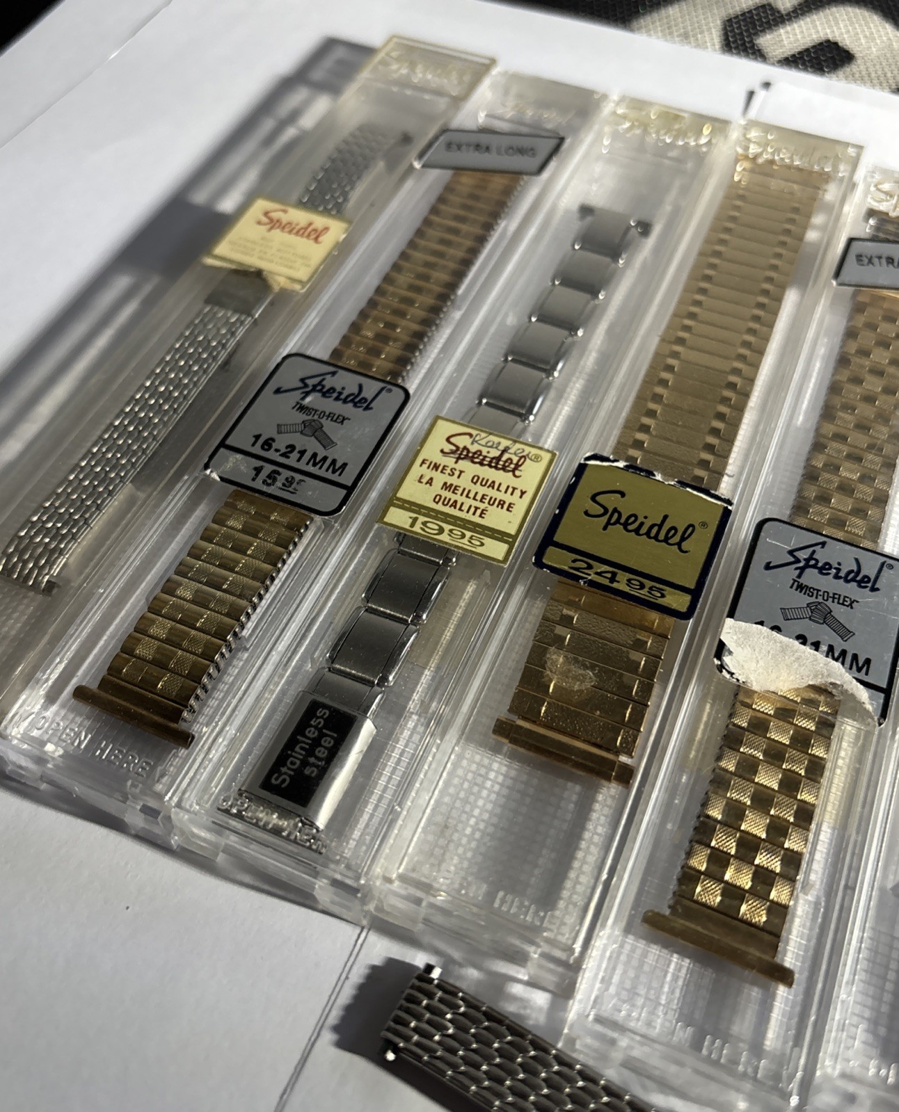 Lot Of Vintage Speidel Watch Bands Various Sizes