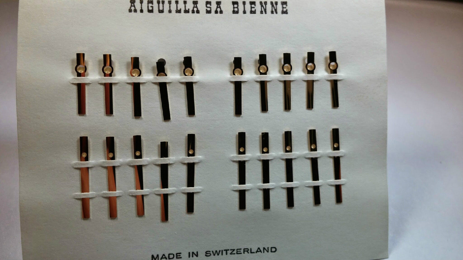Swiss made 90×150, Gilt hands, 24mm, Hour and Minute Hands, (1 pair per order)