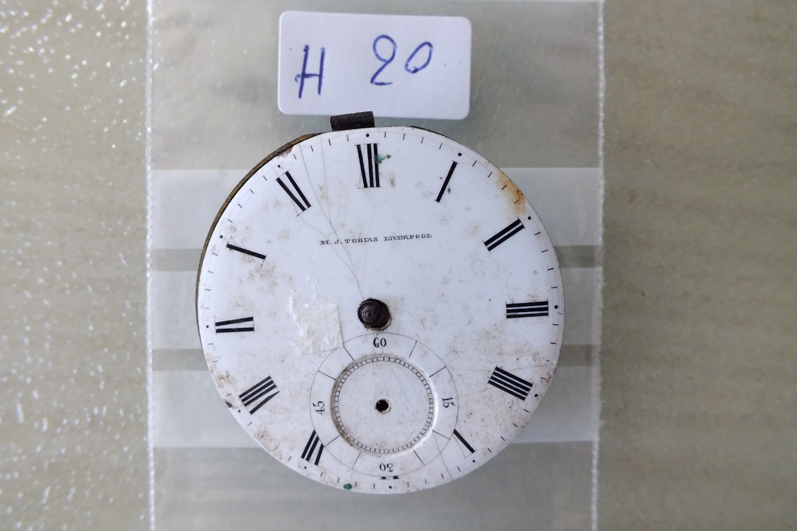 ANTIQUE POCKET WATCH MOVEMENT Spare Tobias Liverpool Grade Not Working (H20)