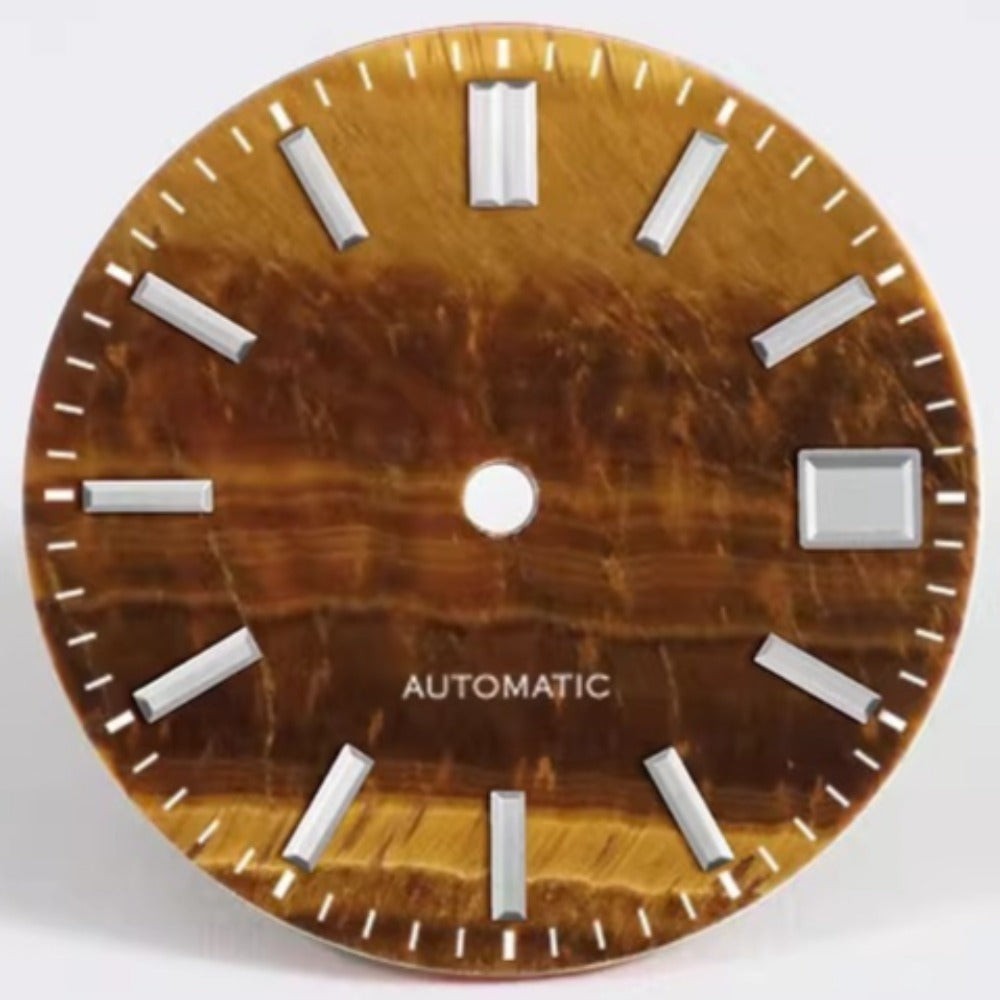 Natural Tiger’s Eye Stone No Lume Modified 28.5mm Watch Dial for NH35 NH36
