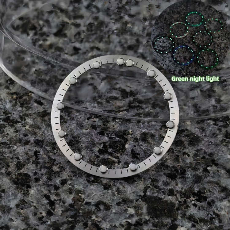 NH70 Dial 28.5mm Skeletonized Dial Green Lume Fit NH70/NH71/NH72 Movement