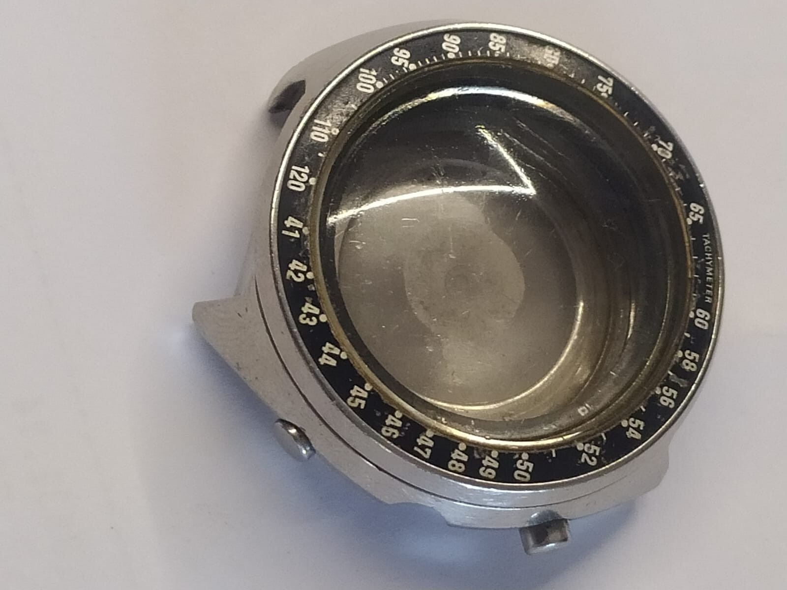 1973 SEIKO SPEED TIMER 7015-7010 SPORTS RALLY CASE &Puch botton &Bezel Used