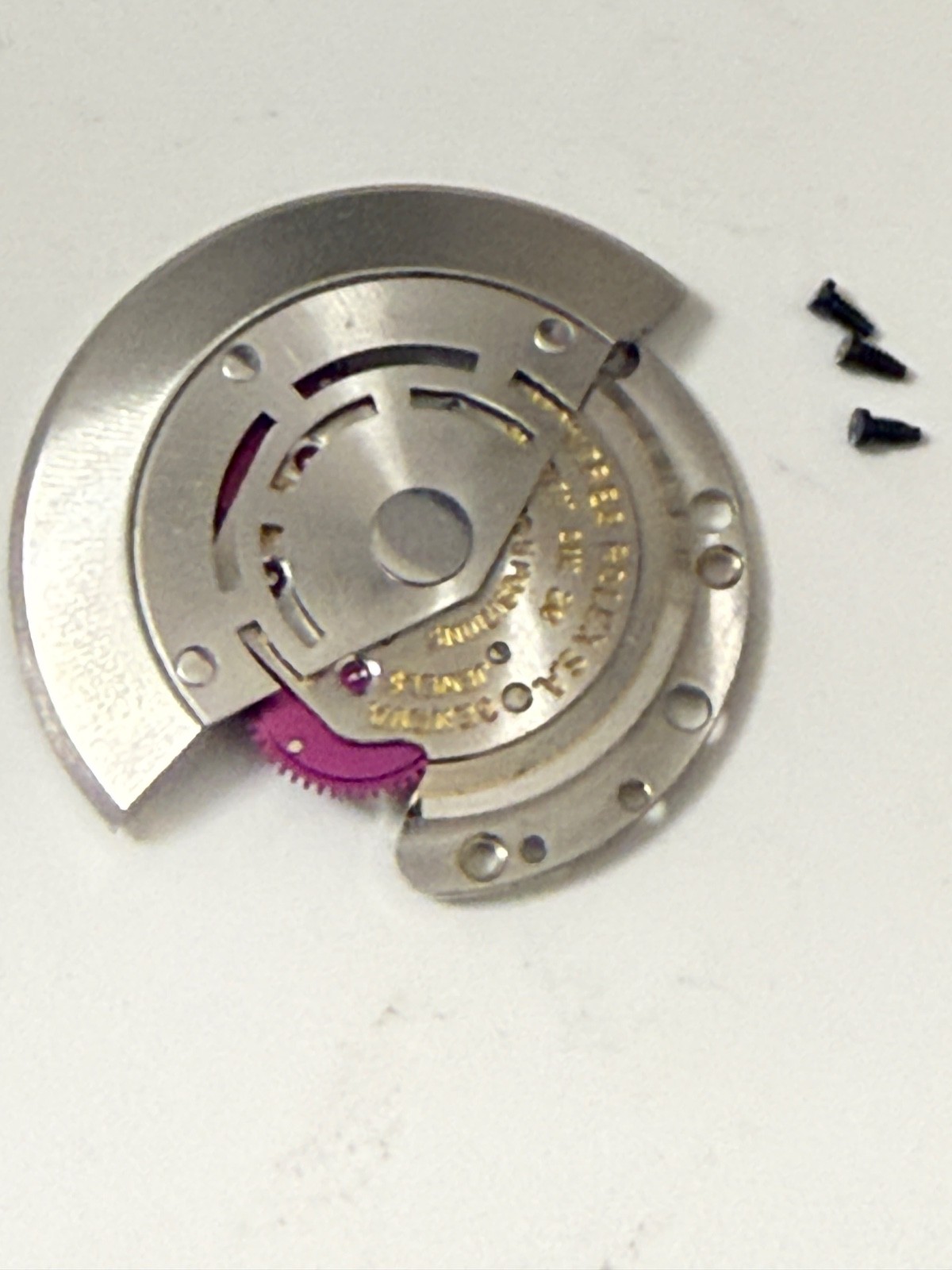 Genuine Vintage Rolex Cal 1556 Rotor Automatic bridge Complete perfect + screw
