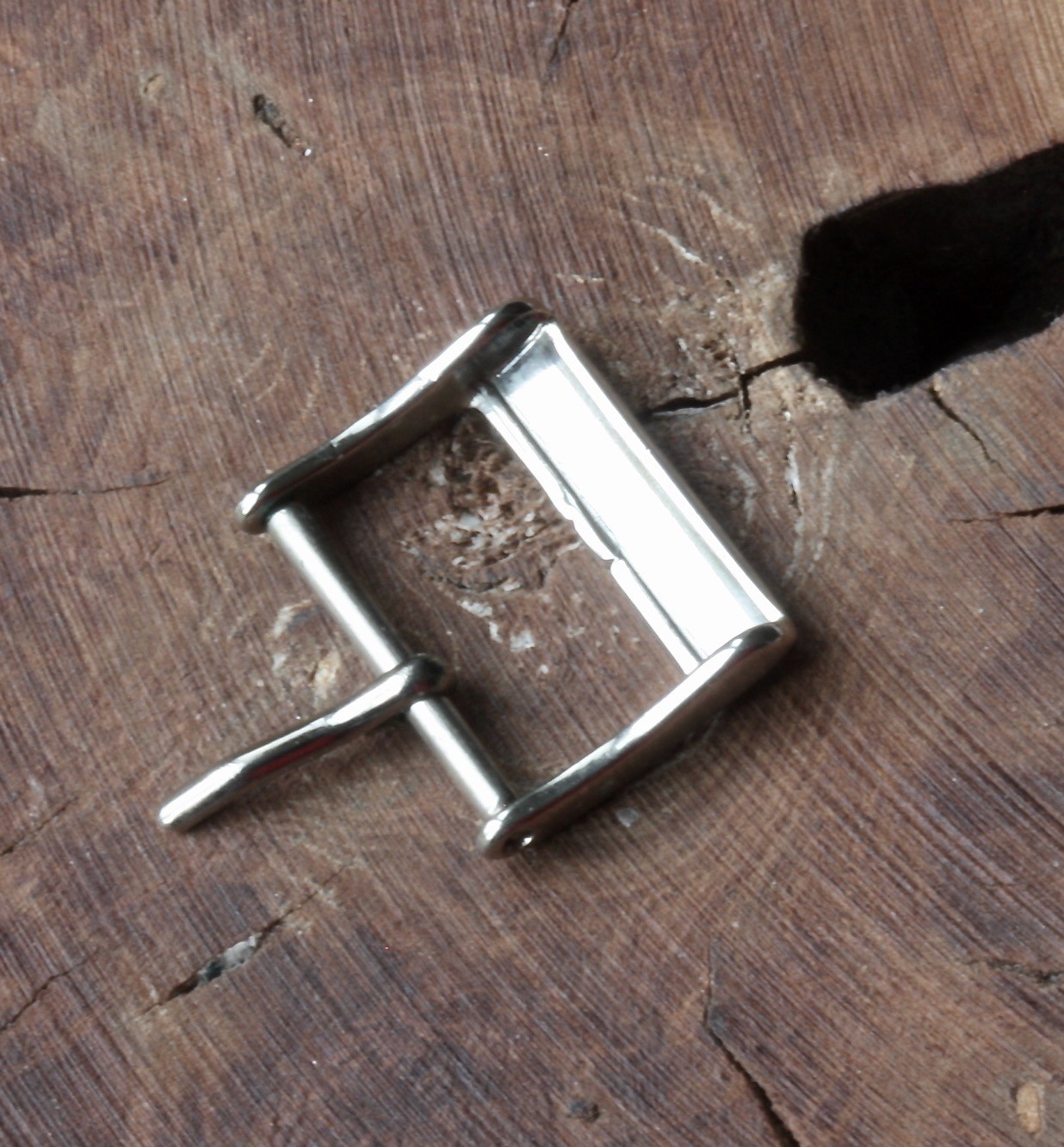 1950s old stock vintage watch buckle Stainless Steel 16mm inner opening