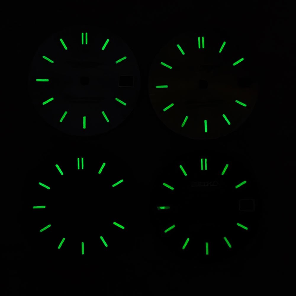 28.5mm For Seiko Watch Dial Green Luminous Fit NH35 NH36 Movement Watches 1003BC