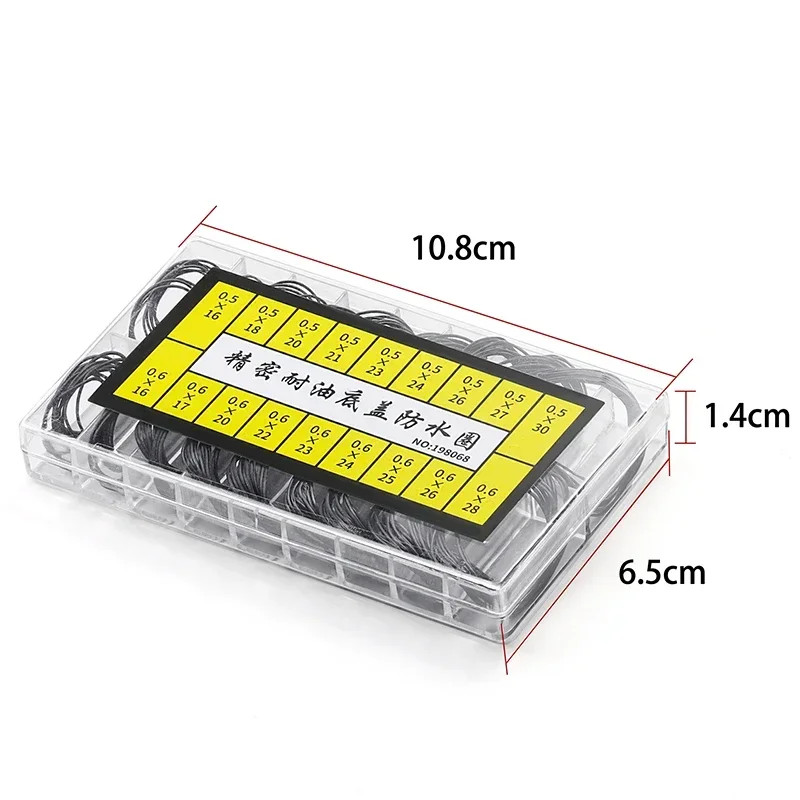 1Box Watch Repair Tools O-Ring Seal Rubber Waterproof O-Ring Gasket for Watchmak