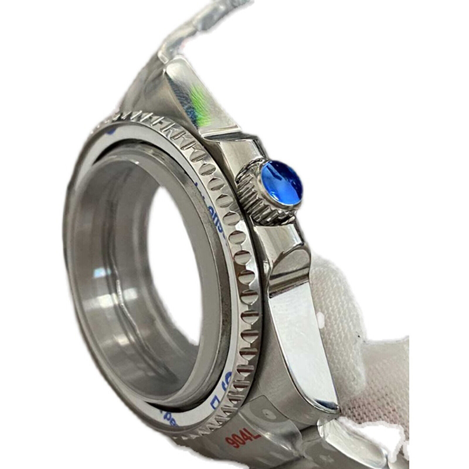 40MM Transparent Bottom Watch Case + Sand Strap Sapphire for NH35/NH36 Movement