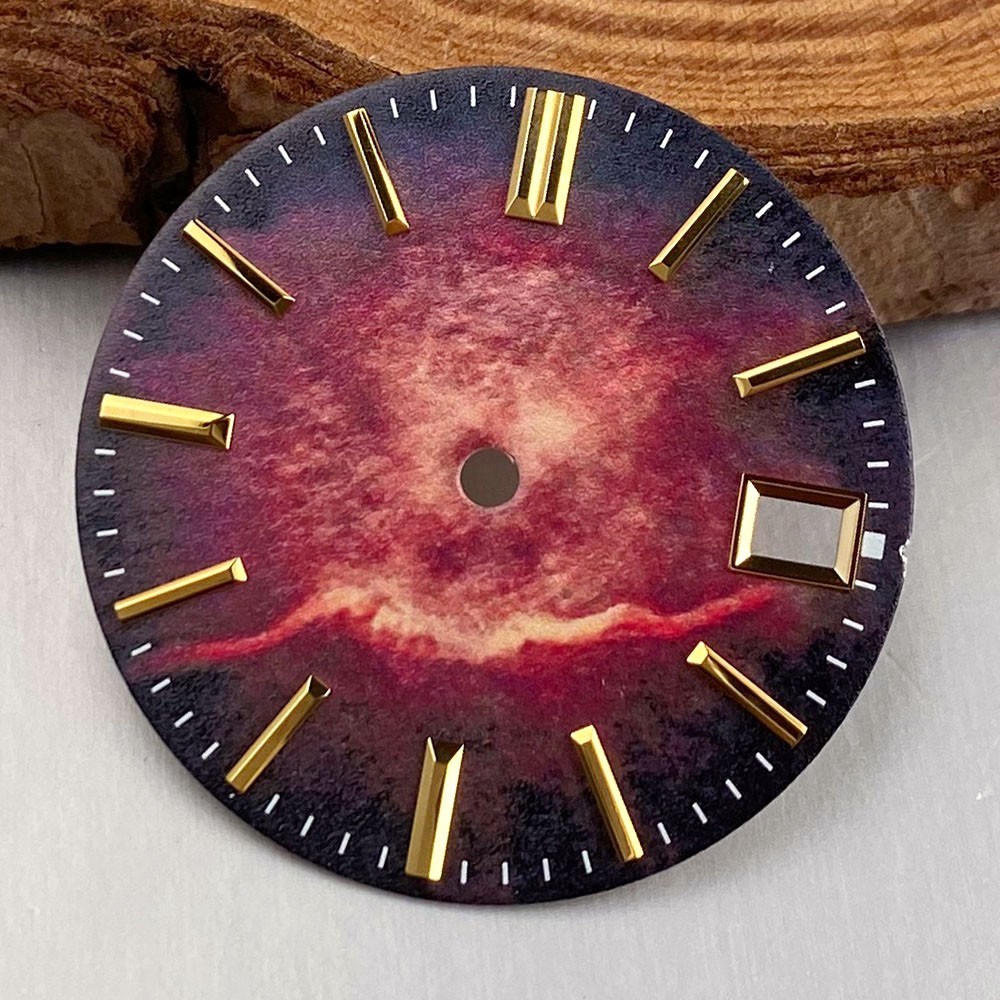 28.5mm Gradient Texture Dial for NH35 Movt Mechanical Dive Watch DIY Accessory
