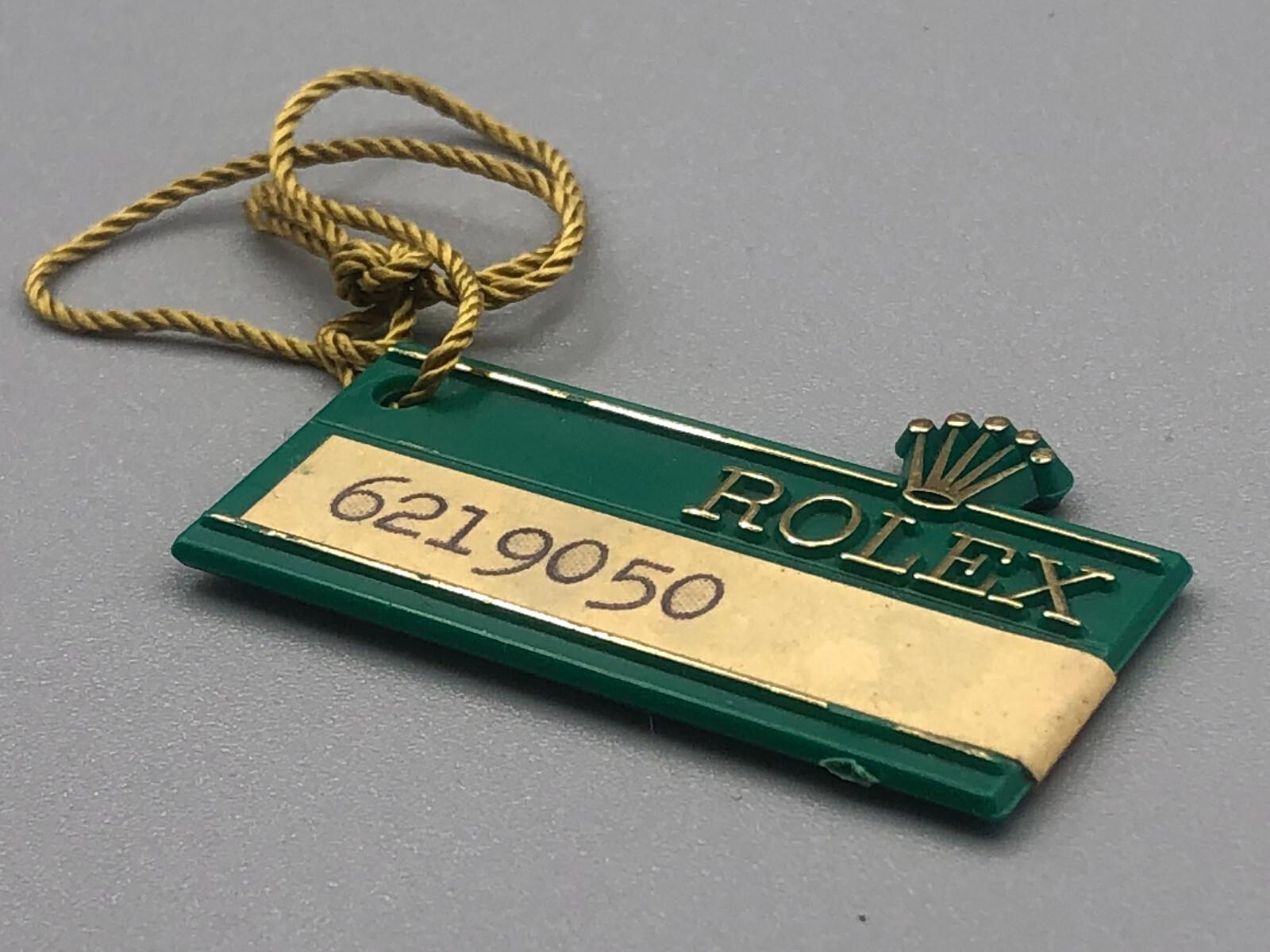 VINTAGE 70s 80s GENUINE BIG CROWN ROLEX DAY-DATE WATCH GREEN HANG TAG
