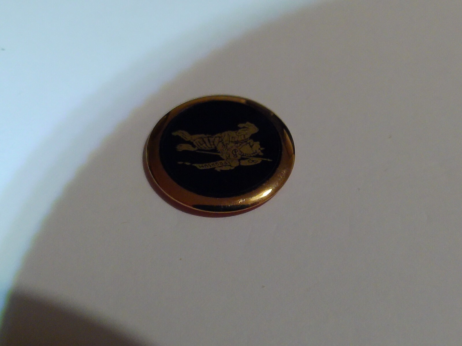 NOS Genuine BURBERRY WATCH CASE BACK, , DIA 21MM GOLD PLATED